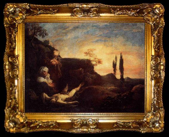 framed  LISS, Johann Adam and Eve Mourning for Abel, ta009-2